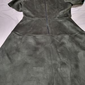 Faux suede skate dress